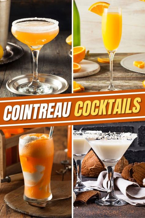 Try these Cointreau cocktails the next time you're feeling fancy! From margaritas to sidecars to cosmopolitans, Cointreau is a great way to jazz up happy hour. Cointreau Cosmopolitan, Drinks With Cointreau, Cointreau Recipes, Margarita With Cointreau, Cointreau Cocktail Recipes, Cointreau Drinks, Cointreau Margarita, Cointreau Cocktails, Traditional Margarita