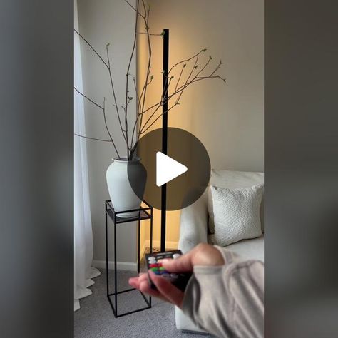 TikTok · Kendra Nicole Standing Lamp Bedroom Corner, Corner Lamp Ideas, Diy Corner Lamp, Stick Floor Lamp, Corner Lamps Living Room, Diy Led Corner Light, Floor Lamps Living Room Corner, Led Floor Lamp Diy, Diy Standing Lamp