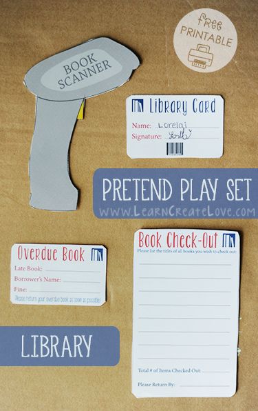 Library Role Play, Librarian Crafts For Preschoolers, Library Pretend Play Free Printables, Library Role Play Area, Library Dramatic Play Free Printables, Library Dramatic Play Preschool, Pretend Play Library, Library Pretend Play, Play Pretend Ideas