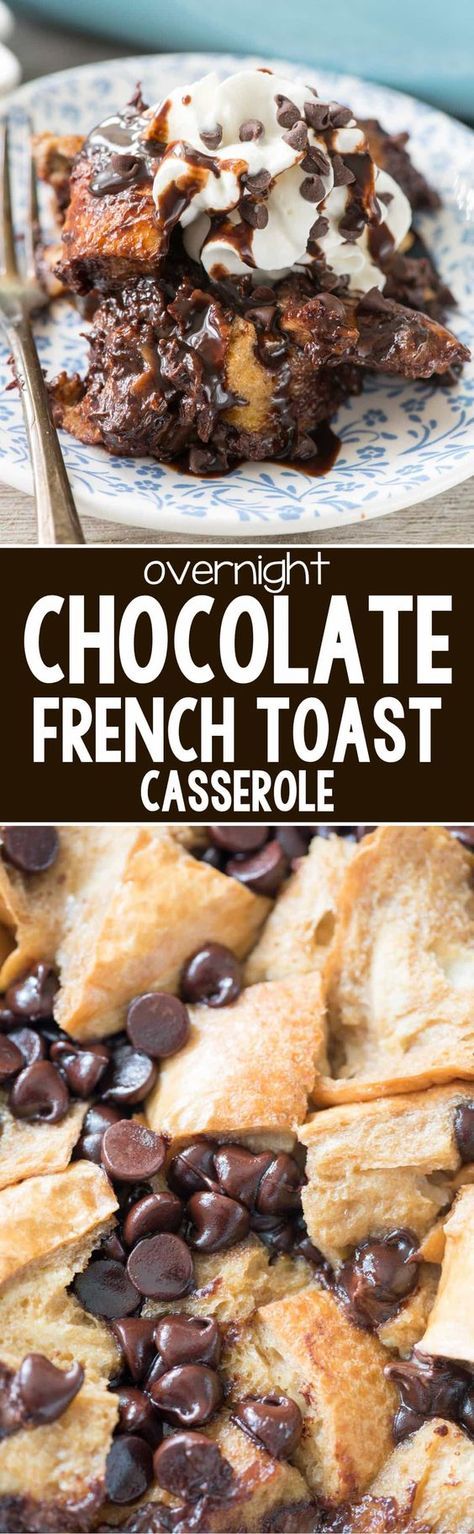 Chocolate French Toast Casserole, Easy Overnight French Toast, Overnight French Toast Recipe, Chocolate French Toast, Healthy French Toast, Overnight French Toast, French Toast Breakfast, Toast Casserole, Brunch Recipe