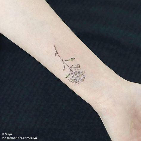 Sweet alyssum Alyssum Tattoo, Sweet Alyssum, Inner Forearm Tattoo, Birthday Tattoo, Inner Forearm, Forearm Tattoo Women, Beyond Beauty, Cardigan Winter, Winter Cardigan