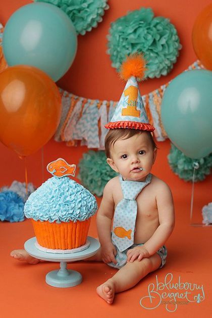 43 Dashing DIY Boy First Birthday Themes Nemo Birthday, 1st Birthday Pictures, Baby Boy First Birthday, Birthday Themes For Boys, Baby Shoot, First Birthday Themes, Baby Boy 1st Birthday, Birthday Party Hats, Birthday Photography