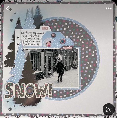 Snow Day Scrapbook Layouts, Scrapbook Snow Layouts, Ski Scrapbook Layouts, Skiing Scrapbook Layouts, Snow Scrapbook Pages Ideas, Snow Scrapbook Layouts, Scrapbooking Quebec, Winter Scrapbook Layouts, Winter Scrapbook