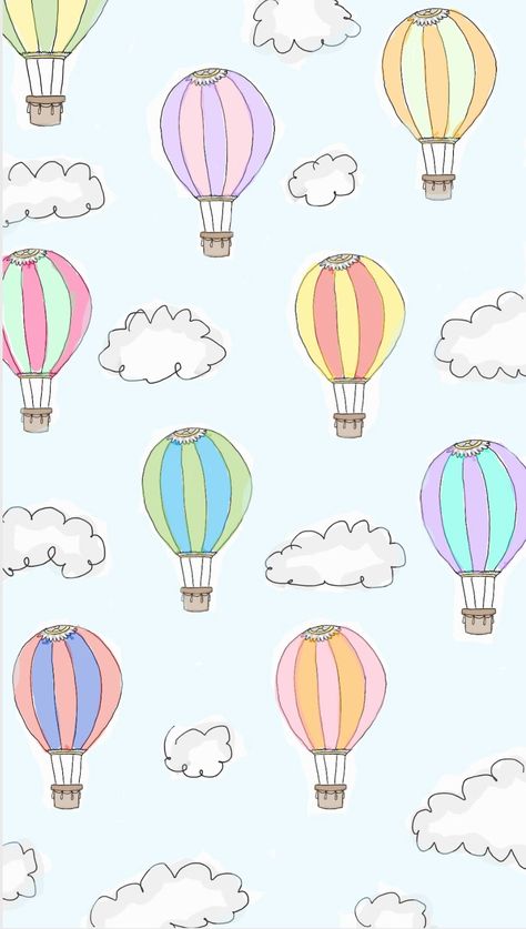 Balon Wallpapers, Hot Air Balloon Wallpaper, Air Balloon Wallpaper, Hot Air Balloon Pattern, Balloon Wallpaper, Balloons Photography, Pastel Balloons, Patterns Wallpaper, Tablet Wallpaper