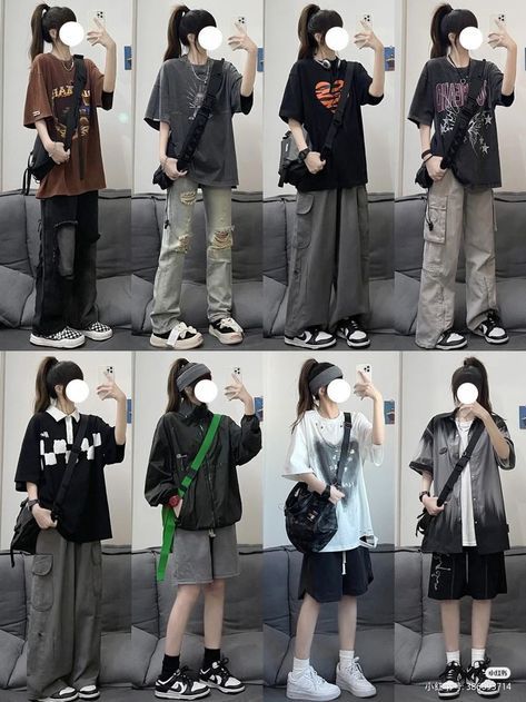 Tomboyish Outfits, Pick Your Outfit, Peony Aesthetic, Fairy Grunge Style, Trending Streetwear, Boyish Outfits, Boyish Style, Simple Style Outfits, Korean Outfit Street Styles