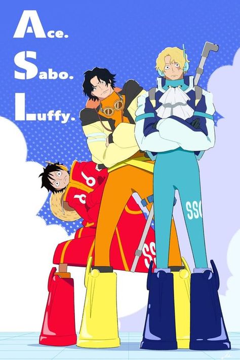 One Piece Trio Pfp, Asl Trio, Supernova Trio, Luffy Ace Sabo, Character Design Art, Luffy Ace, Jokes And Puns, Sabo One Piece, رورونوا زورو