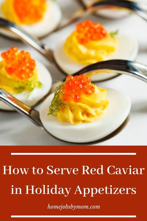 Red Caviar Recipes, Red Caviar Appetizers, Cherry Tomato Appetizers, Caviar Appetizers, Salmon Caviar, Caviar Recipes, Bite Size Food, Red Caviar, Red Salmon