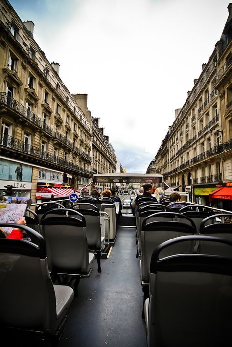 Hop on hop off bus ride in Paris Paris Travel Photography, Dubai Wedding, Bus Tour, Paris Trip, Tour Bus, City Of Love, Streets Of Paris, July Wedding, Paris Tours