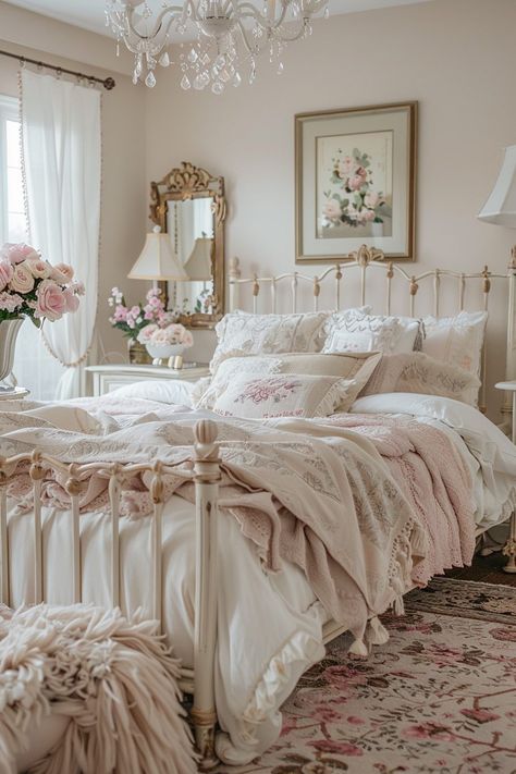 29 Chic Bedroom Ideas for a Stylish Sanctuary 6 Contemporary Chic Bedroom, Bungalow Bedroom, Sanctuary Bedroom, Shabby Chic Interiors, Eclectic Bedroom, Cottage Bedroom, Shabby Chic Bedroom, Shabby Chic Bedrooms, Vintage Bedroom