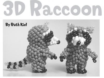 Bead Pets, Raccoon Pattern, Beaded Animals Tutorial, Beaded Creatures, Seed Bead Patterns Free, 3d Beading, Bead Animals, Animal Beads, Seed Bead Projects