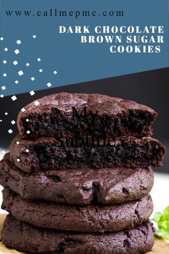 Brown Sugar Chocolate Cookies, Oreo Cookies Recipes, Chocolate Baking Recipes, Chocolate Cookies Recipes, Chocolate Christmas Cookies, Brown Sugar Cookies, Dark Chocolate Cookies, Oreo Recipes, Crinkle Cookies