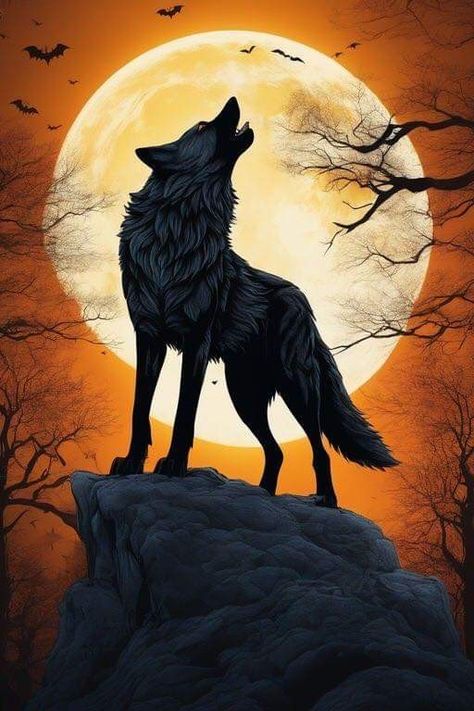 Halloween Wolf Wallpaper, Halloween Wolf Art, Halloween Wolf, Shadow Wolf, Kaleidoscope Images, Tiger Artwork, Disney Character Drawing, Wolf Silhouette, Wolf Images