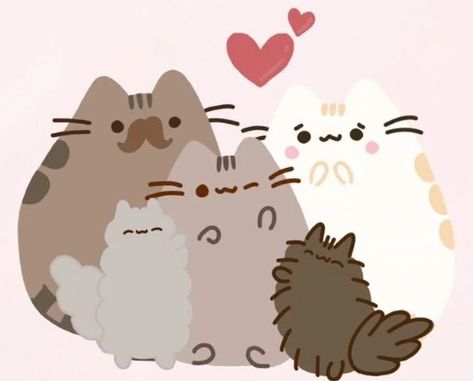 Pusheen Family, Pusheen Wallpaper, Pusheen Collection, Pusheen Birthday, Katt Grejer, Pusheen Plush, Pusheen Cute, Pusheen Cat, Silly Cats Pictures