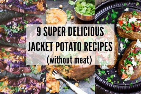 9 Super Delicious Jacket Potato Recipes (without meat) Hashbrown Potato Salad, Jacket Potato Recipes, Jacket Potato Fillings, Potato Hashbrown, Baked Potato Fillings, Jacket Potato Recipe, Recipes Without Meat, Food Meal Plan, Family Food Ideas