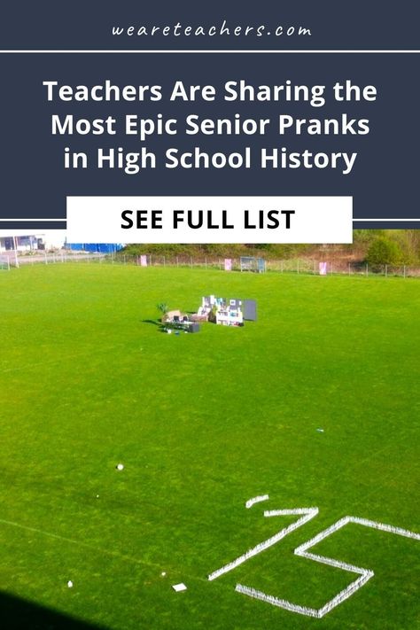 Teachers told us their favorite senior pranks and we had to share them! Everything from redecorated offices to scattered trolls. Senior Class Pranks, Best Senior Pranks High Schools, Senior Prank Ideas High Schools, Senior Pranks High School Funny, Senior Pranks High School, Senior Prank Ideas, Senior Year Pranks, Best Senior Pranks, High School Pranks