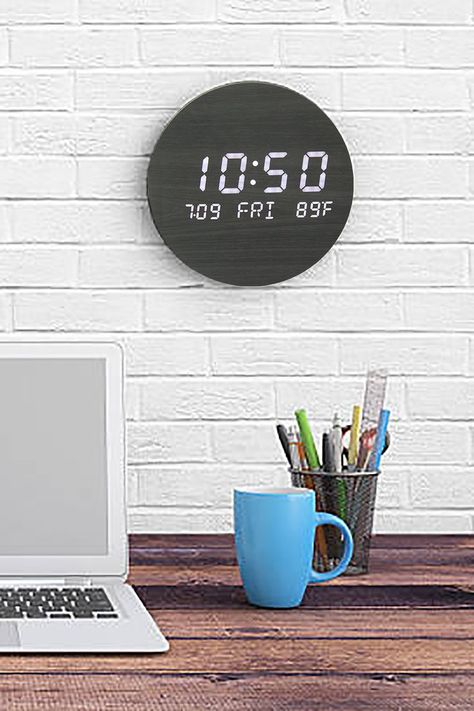 Led Wall Clock, Digital Wall Clock, Wooden Wall Clock, Japan Style, Digital Display, Japan Fashion, Led Wall, Digital Wall, Wooden Wall