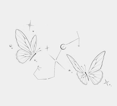 Butterfly Flying Sketch, Butter Flying Drawing, Butter Flying Tattoo, Flying Butterfly Tattoo, Constellation Scorpio, Tiny Flower Tattoos, Fly Drawing, Wall Drawings, Flying Tattoo