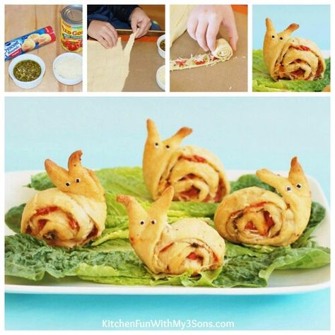 Veggie Animals, Patriotic Appetizers, Snail Party, Mickey Mouse Party Food, Pesto Pinwheels, Salsa With Canned Tomatoes, Party Pinwheels, Fancy Cooking, Snails Recipe