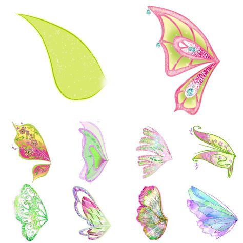 Winx Club Wings Tattoo, Flora Enchantix Wings, Winx Club Wings, Winx Club Tattoo, Winx Wings, Fairy Wings Drawing, Winx Club Flora, Winx Cosplay, Winx Aesthetic