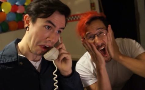 Markimoo and NateWantsToBattle Fnaf The Musical, Nathan Sharp, Film Theory, Game Grumps, Youtube Gamer, Game Theory, Smosh, Face Expressions, Dan And Phil