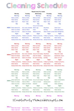 A rotating cleaning schedule - click through for a printable. Rotating Cleaning Schedule, Life Organization Binder, Clean Clutter, Managing Time, Cleaning Schedules, Routine Printable, House Keeping, Life Binder, Chore Charts