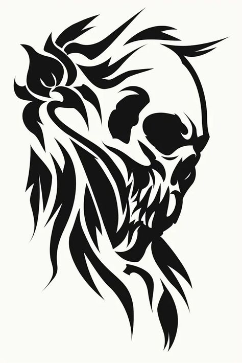 Tattoo idea: tribal black and white symbol Skull with peony eyes. 1 Italian Tattoo Ideas For Men, Black And White Skull Tattoo, Symmetrical Tattoo, Italian Tattoos, New Tattoo Designs, White Symbol, Sugar Skull Tattoos, Traditional Japanese Tattoos, Sports Logo Design