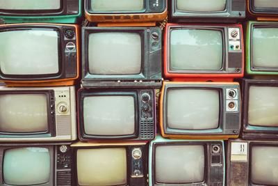 'Pattern Wall of Pile Colorful Retro Television (Tv) - Vintage Filter Effect Style.' Photographic Print - jakkapan | Art.com Manhattan Architecture, Milky Way Stars, Lights Photography, Night Travel, Vintage Filters, Photography Night, Vintage Television, Tv Display, Nyc Art