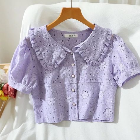 Purple Top Outfit, Cotton Blouse Design, Aesthetic Purple, Fashion Top Outfits, Elegant Blouse Designs, Fashion Tops Blouse, Everyday Fashion Outfits, Saree Blouse Designs Latest, Stylish Blouse Design