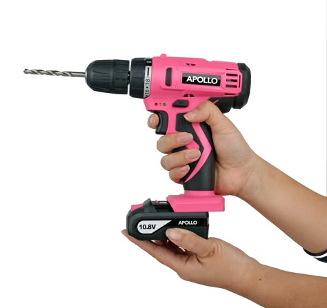 10.8V Cordless Drill with 19 Positions Keyless Chuck, Variable Speed Switch. Includes 30-Piece Drill and Screwdriver Bit Accessory Set. SUPERIOR LIGHTWEIGHT LITHIUM-ION BATTERY TECHNOLOGY: Not only is there virtually no self-discharge, but the high-spec 1500 mAh Lithium-Ion battery, combined with efficient design of motor, transmission, and mechanism produces a much more compact drill able to deliver 15 Nm of torque in a lightweight machine that only weighs 2.2 lbs. No more cumbersome drilling w Cordless Drill Reviews, Tool Poster, Slushie Machine, Pink Tools, Wood Drill Bits, Drilling Machine, Wood Plans, Drill Driver, Cordless Drill