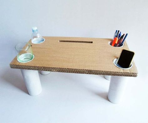 Multipurpose Bed Table Diy Bed Table, Multipurpose Bed, Laptop Diy, Laptop Table For Bed, Laptop Organization, Lap Table, Laptop Desk For Bed, Crafts Homemade, Unique Furniture Design