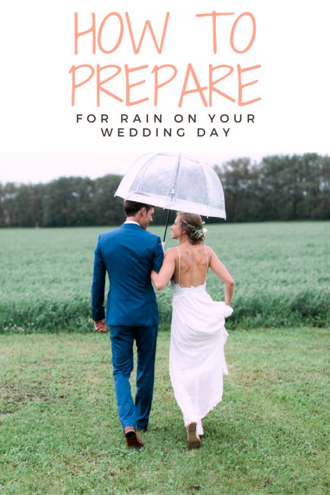 How to Prepare for Rain on Your Wedding Day - Wedding Planning Tips Planning Wedding  #wedding #planning #rain #howto #guide #weather Wedding Photos When Its Raining, Wedding Rain Pictures, Outdoor Wedding Rain Plan, Raining Wedding Pictures, Wedding Rain Photography, Rainy Day Wedding Pictures, Rainy Wedding Ideas, Rain Wedding Photos, Wedding Field