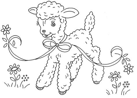 juvenile jamboree 20  lamb Lamb Embroidery, Vintage Embroidery Patterns, Embroidery Patterns Ideas, Easter Embroidery, Patterns Ideas, Embroidery Transfers, Baby Embroidery, Embroidery Patterns Vintage, Needlework Patterns