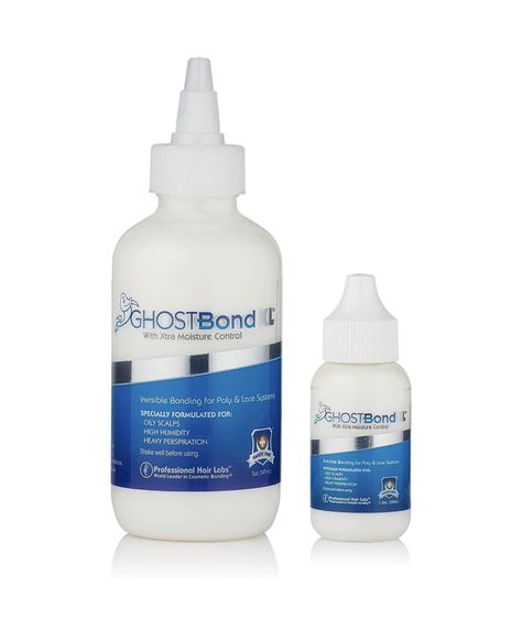 If you like Pro Hair Labs original Ghost Bond Adhesive, you will love Ghost Bond XL. This new version is designed with enhanced waterproof capabilities and advanced moisture control to give you the best adhesive under high temperatures. Ghost Bond XL has a higher melting point than other adhesives so it keeps a strong bond in high-temperature settings such as tropical locations, spas, and heated pool areas. Our high-performance adhesive contains no harsh chemicals, no toxic ingredients, and no l Cosmetic Bonding, Bond Hair, Lace Glue, Hair Glue, Pro Hair, Beauty Supply Store, Melting Point, Big Bottle, Oily Scalp