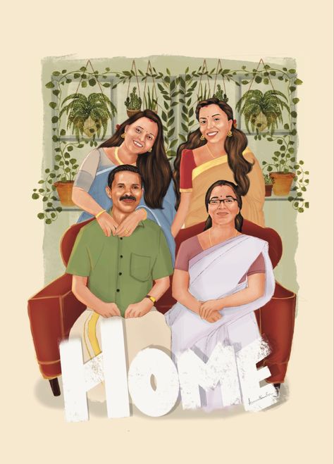 Family Portrait Drawing Ideas, Family Portraits Indian, Indian Family Illustration, Procreate Illustrations, Family Illustrations, Sibling Art, Family Wealth, Couple Illustration Wedding, Family Portrait Drawing