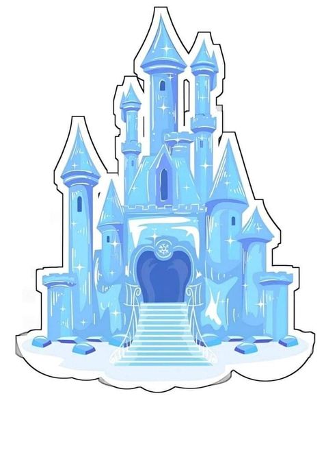 Frozen Castle Printable, Frozen Topper, Sofia The First Cartoon, Frozen Castle Cake, Frozen Elsa Cake Topper, Spiderman Topper, Elsa Castle, Topper Frozen, Elsa Cake Toppers