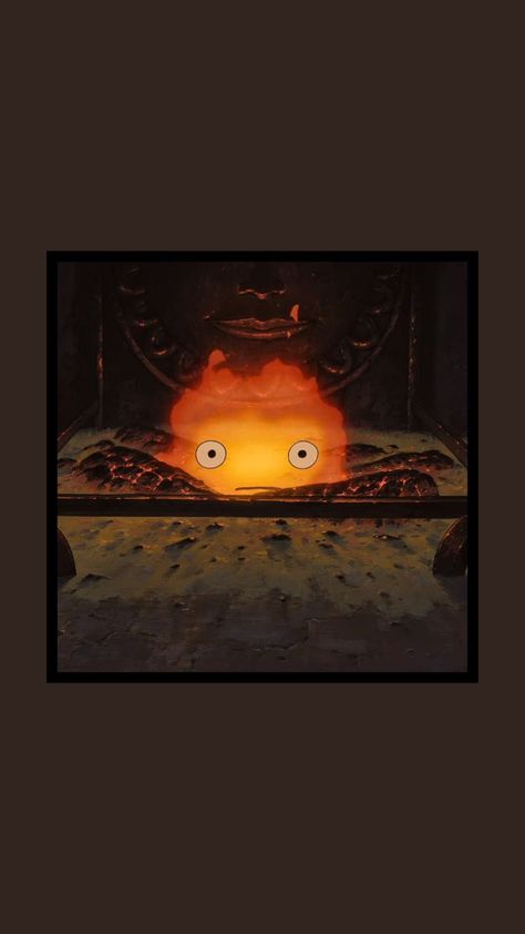 Howls Moving Castle Wallpaper Calcifer, Howls Moving Castle Calcifer Wallpaper, Calcifer Wallpaper Iphone, Calcifer Wallpaper, Howls Moving Castle Wallpaper, Studio Ghibli Background, Ghibli Artwork, Japanese Art Prints, Studio Ghibli Art