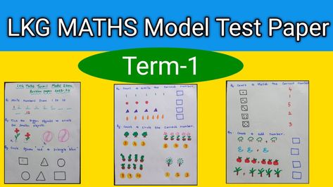 Lkg Maths Question Paper, Maths Model, Class Syllabus, Math Models, Maths Paper, Model Question Paper, Test Paper, Math Assessment, Math Questions