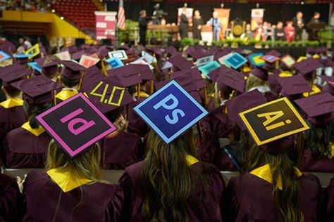 Graphic Design Graduation Cap Ideas, Graduation Cap Designs Graphic Design, Graphic Design Cap Decoration, Graphic Designer Graduation Cap, Graduation Cap Graphic Design, Graphic Design Grad Cap, Interior Design Graduation Cap, Architecture Graduation Cap, Graphic Design Graduation Cap