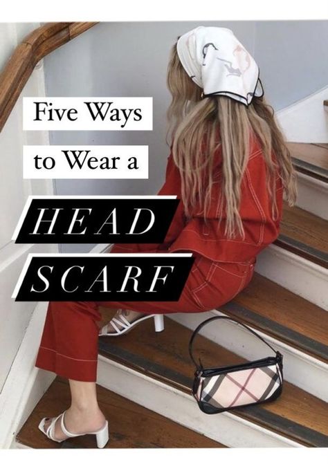 ways to wear headscarf head scarf handkerchief Wear A Head Scarf, Cut Shirt Designs, Cut Shirts, Bandanas, 5 Ways, Head Scarf, Scarf Styles, Put On, Black Hair