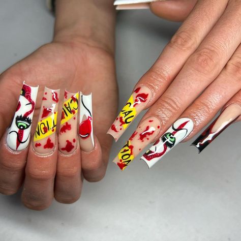 209 NAILS🤍 (@lenaluxbeauty) • Instagram photos and videos Zombie Nail Art, Halloween Nails Designs, Snoopy Nails, Halloween Nails Design, Spooky Halloween Nails, Duck Nail, Zombie Nails, Stiletto Nails Short, Neon Green Nails