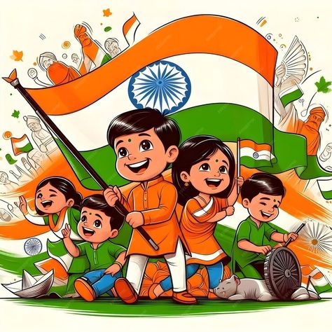 Premium Photo | A drawing of a boy and a flag with the words the national on it 78 Independence Day India, National Festivals Of India Chart, 15august Drawing, 15 Agustus India, India Flag Drawing, National Flag Drawing, 15 August Drawing, Acrylic Scenery, Drawing Of A Boy