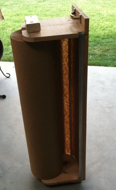 DIY Butcher Paper Holder/Cutter | Smoking Meat Forums - The Best Smoking Meat Forum On Earth! Butcher Paper, Roll Holder, Paper Roll, Kraft Paper, Lumber, Paper Holder, Paper Goods, Diy Paper, On Earth