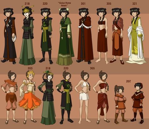 Avatar The Last Airbender wardrobe through the entire series. - Album on Imgur Ty Lee Poses, Mai The Last Airbender, Avatar Mai Fanart, Atla Ty Lee, Ozai's Angels, Mai And Ty Lee, Mai Atla, Avatar Clothes, Avatar Cosplay