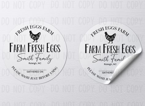 Farm Fresh Egg Labels, Egg Carton Labels Printable Free, Egg Carton Labels, Farm Stickers, Carton Design, Farm Eggs, Organizing Labels, Egg Box, Farm Fresh Eggs