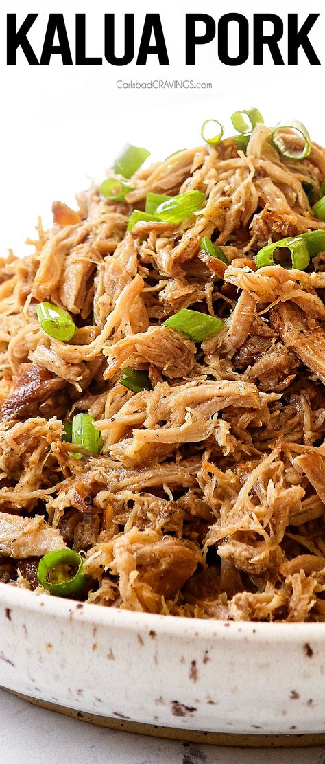 Kalua Pork Oven, Kalua Pork Crockpot, Kalua Pig Recipe, Kalua Pork Recipe, Crockpot Favorites, Monthly Meals, Hawaiian Pulled Pork, Hawaiian Pork, Pork Meals