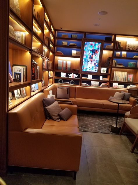 Hotel lobby bookshelves Library Theater Room, Basement Shelving, Office Bookshelves, Library Designs, Craftsman Interior, Library Room, Office Chair Design, Hotel Room Design, Home Library Design