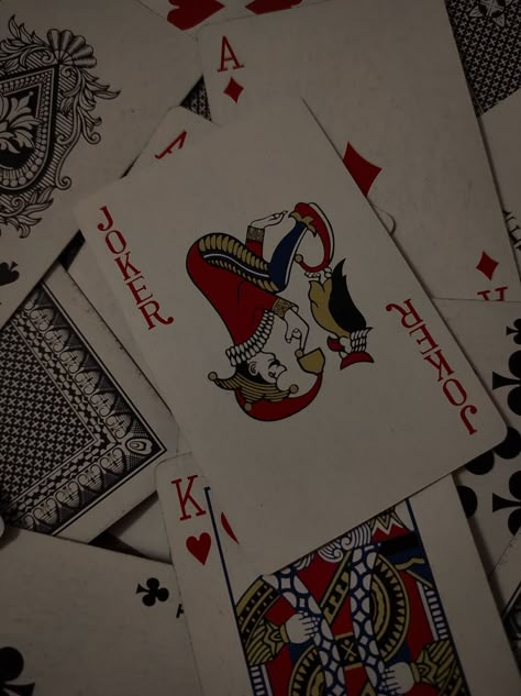 Dark Card Aesthetic, Joker Card Wallpaper Aesthetic, Joker Playing Card Wallpaper, Playing Cards Dark Aesthetic, Dark Cards Aesthetic, Joker Out Aesthetic, Vintage Playing Cards Aesthetic, Cards Wallpaper Aesthetic, Card Playing Aesthetic