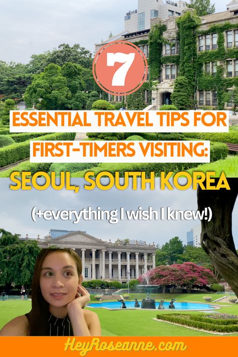 7 Essential Travel Tips for First-Timers in Seoul, South Korea Pin What To Wear In Korea In September, Travel To Korea Seoul, What To Wear In South Korea, Visiting South Korea, Traveling To South Korea, What To Do In Korea, What To Do In South Korea, Seoul Outfits Spring, South Korea Travel Tips