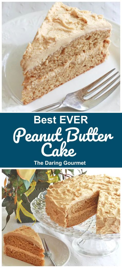 Peanut Butter Cake Recipe, Farmhouse Cooking, Dessert List, Daring Gourmet, Butter Desserts, Fabulous Desserts, Fantastic Recipes, Butter Cake Recipe, Treats Recipes