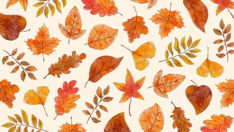 Fall Aesthetic Computer Wallpaper, Macbook Desktop Backgrounds, Computer Desktop Background, Desktop Wallpaper Template, Computer Desktop Backgrounds, Wallpaper Template, Watercolor Autumn Leaves, Board Wallpaper, Macbook Desktop